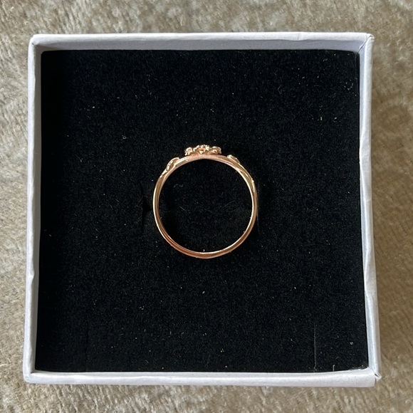 Brand New 14K Gold Plated Rose Gold Daisy Flower Ring Size 7 April Floral - Picture 7 of 12